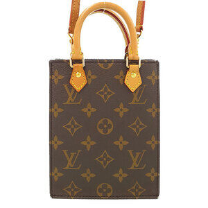 Louis Vuitton Monogram Leather Brown Sac Plat Bag